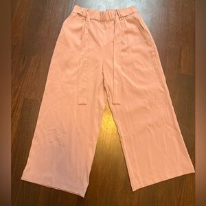 New Look Blush Wide-Leg Tie Waist Pants